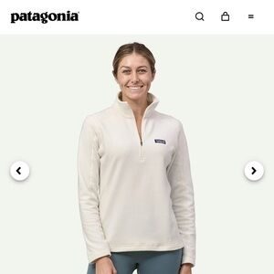 Patagonia Women's White 1/4-Zip Fleece